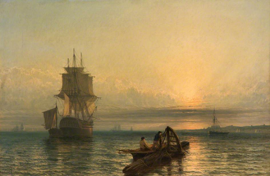 Wikioo.org - The Encyclopedia of Fine Arts - Painting, Artwork by Henry Thomas Dawson - Sunrise at Sea
