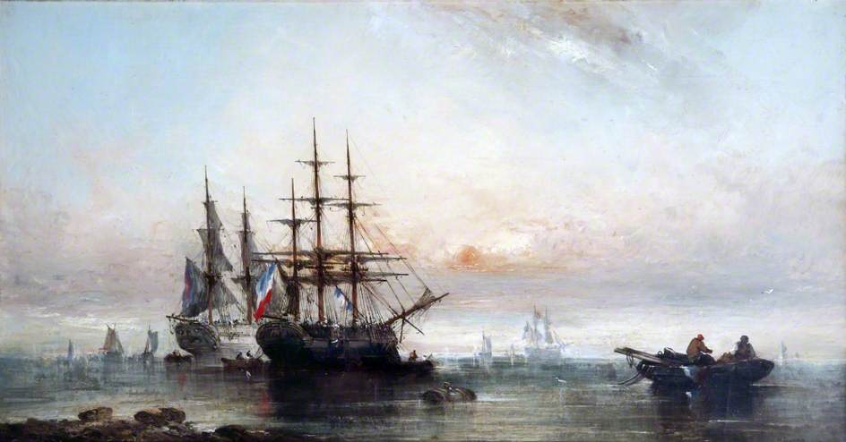 Wikioo.org - The Encyclopedia of Fine Arts - Painting, Artwork by Henry Thomas Dawson - The Harbour, Evening