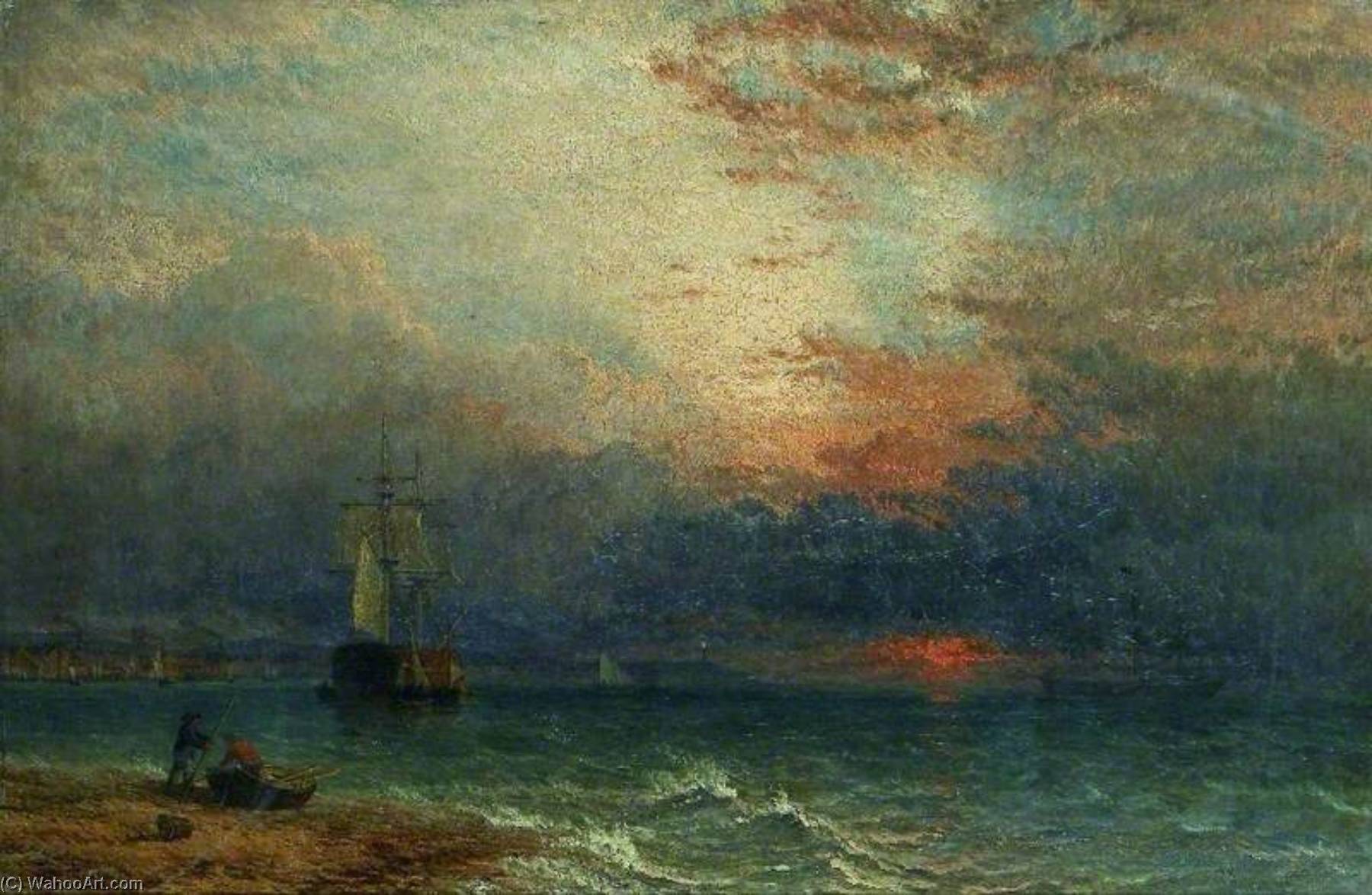 Wikioo.org - The Encyclopedia of Fine Arts - Painting, Artwork by Henry Thomas Dawson - Wild Sunset