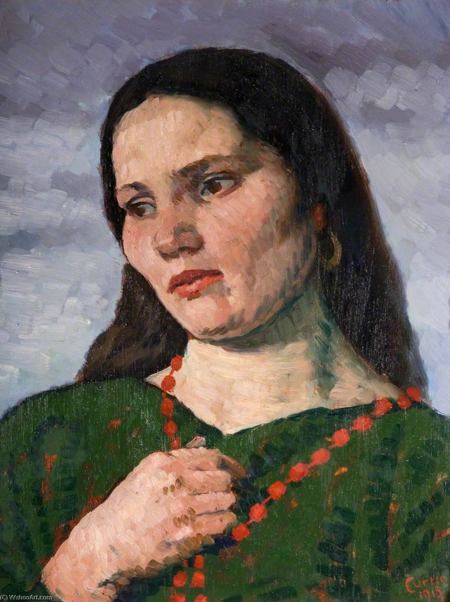 Wikioo.org - The Encyclopedia of Fine Arts - Painting, Artwork by John Currie - The Red Necklace