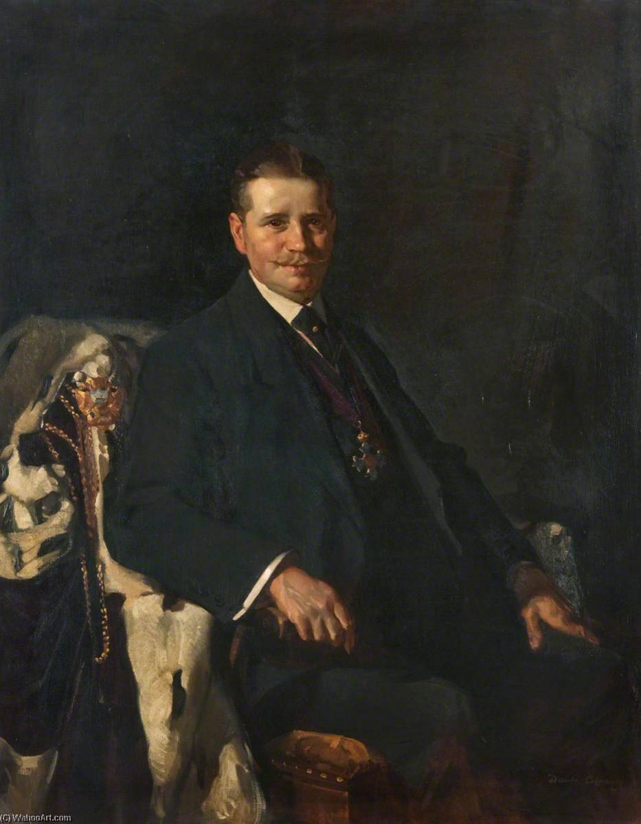 Wikioo.org - The Encyclopedia of Fine Arts - Painting, Artwork by David Alison - Neil MacNaughton Brown, Provost of Greenock (1910–1913)