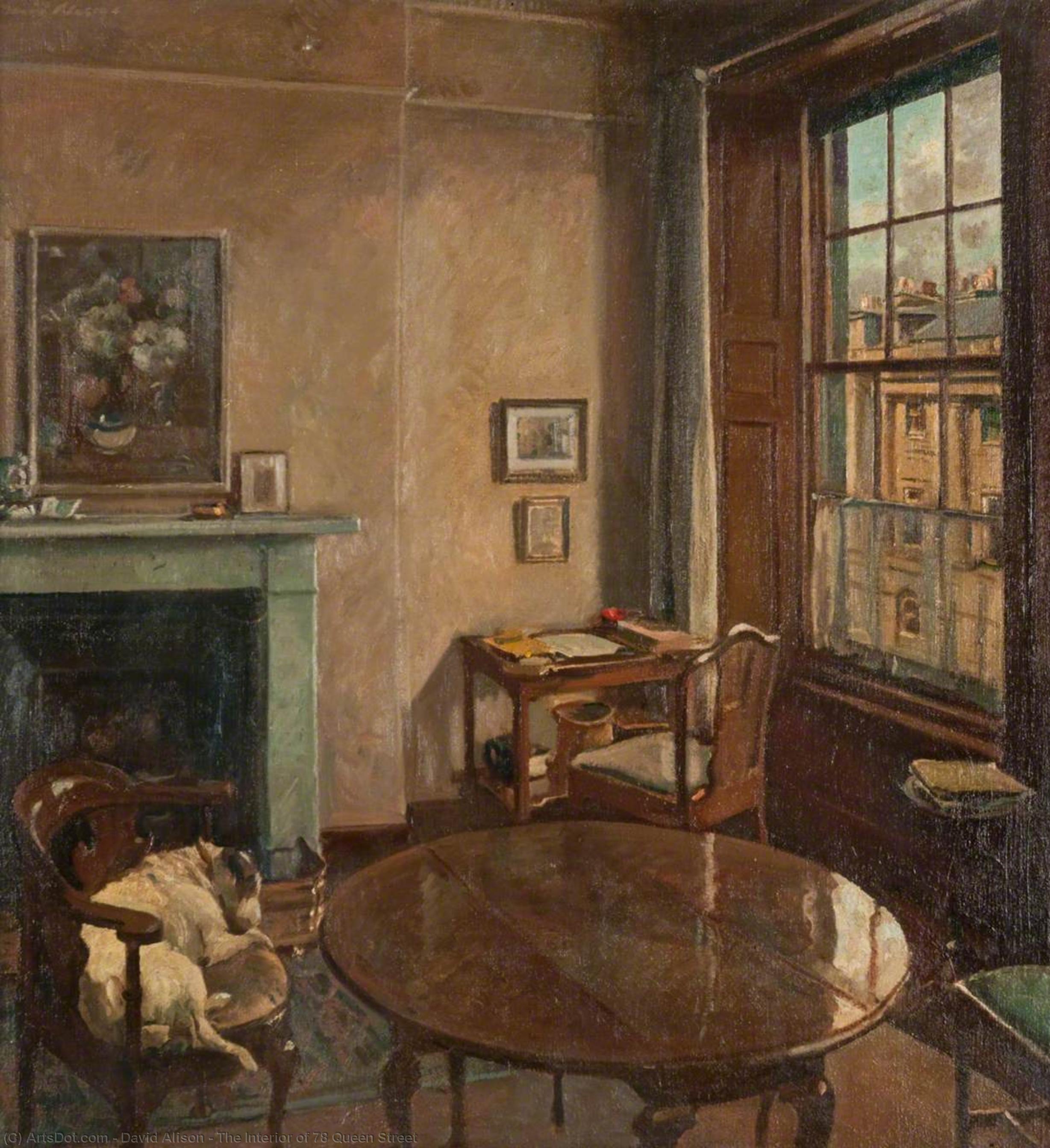 Wikioo.org - The Encyclopedia of Fine Arts - Painting, Artwork by David Alison - The Interior of 78 Queen Street