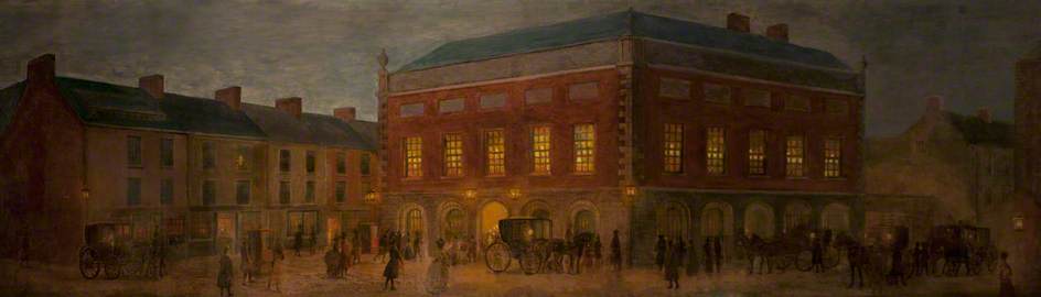 Wikioo.org - The Encyclopedia of Fine Arts - Painting, Artwork by Joseph W Carey - The Old Belfast Exchange, 1792