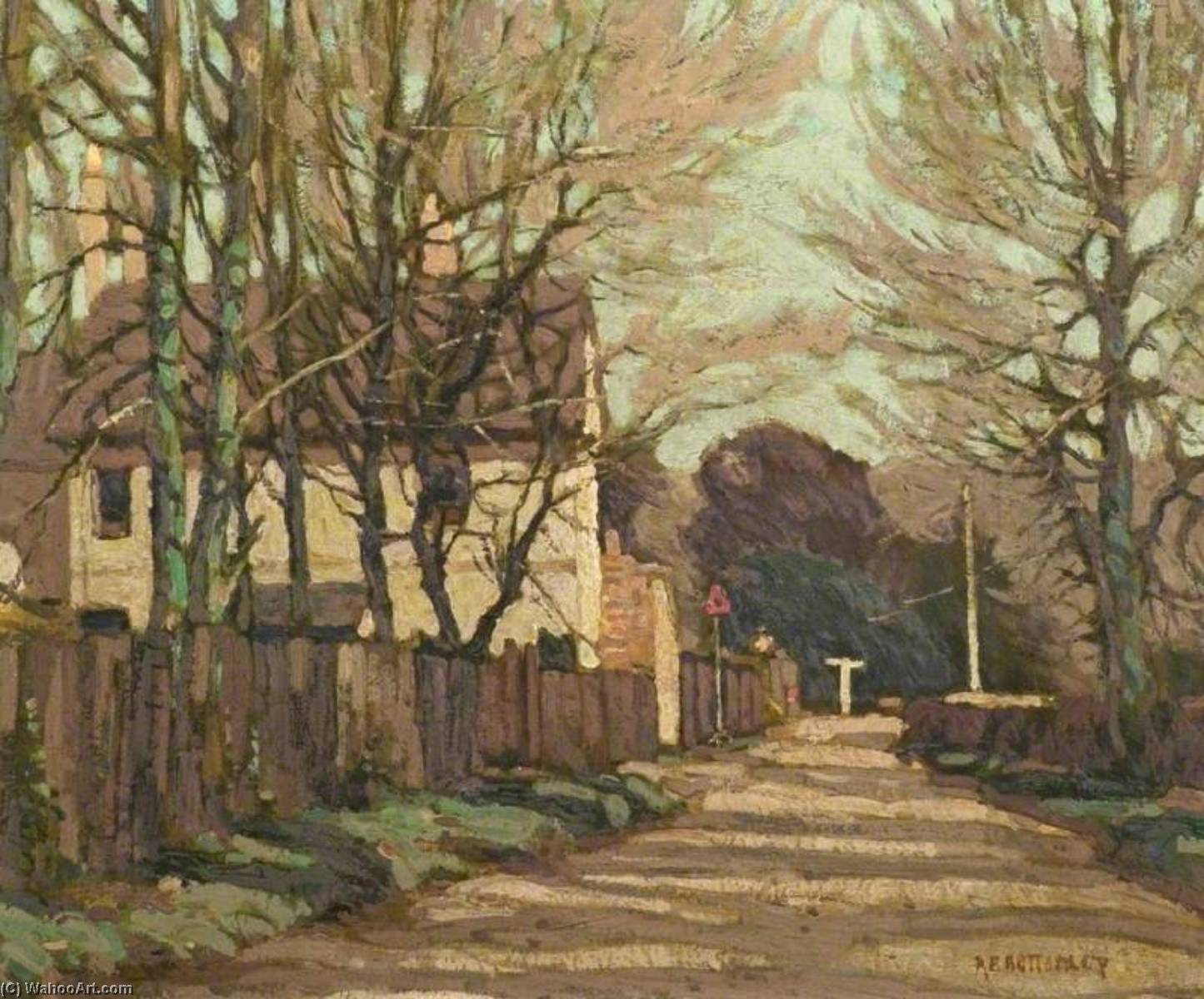 Wikioo.org - The Encyclopedia of Fine Arts - Painting, Artwork by Albert Ernest Bottomley - Price's Lane, Reigate, Surrey