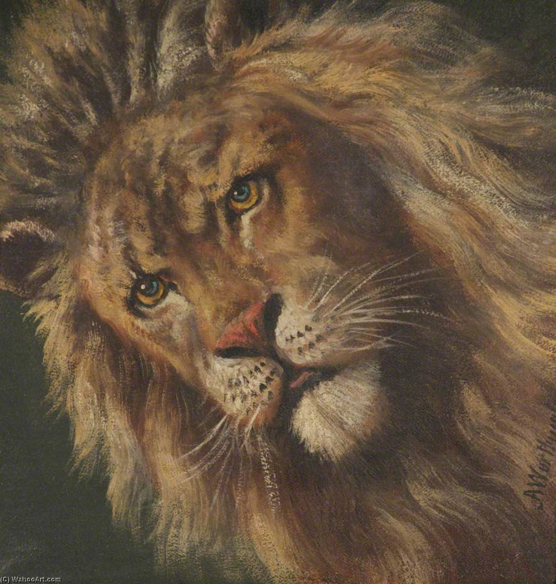 Wikioo.org - The Encyclopedia of Fine Arts - Painting, Artwork by Alfred Worthington - Lion