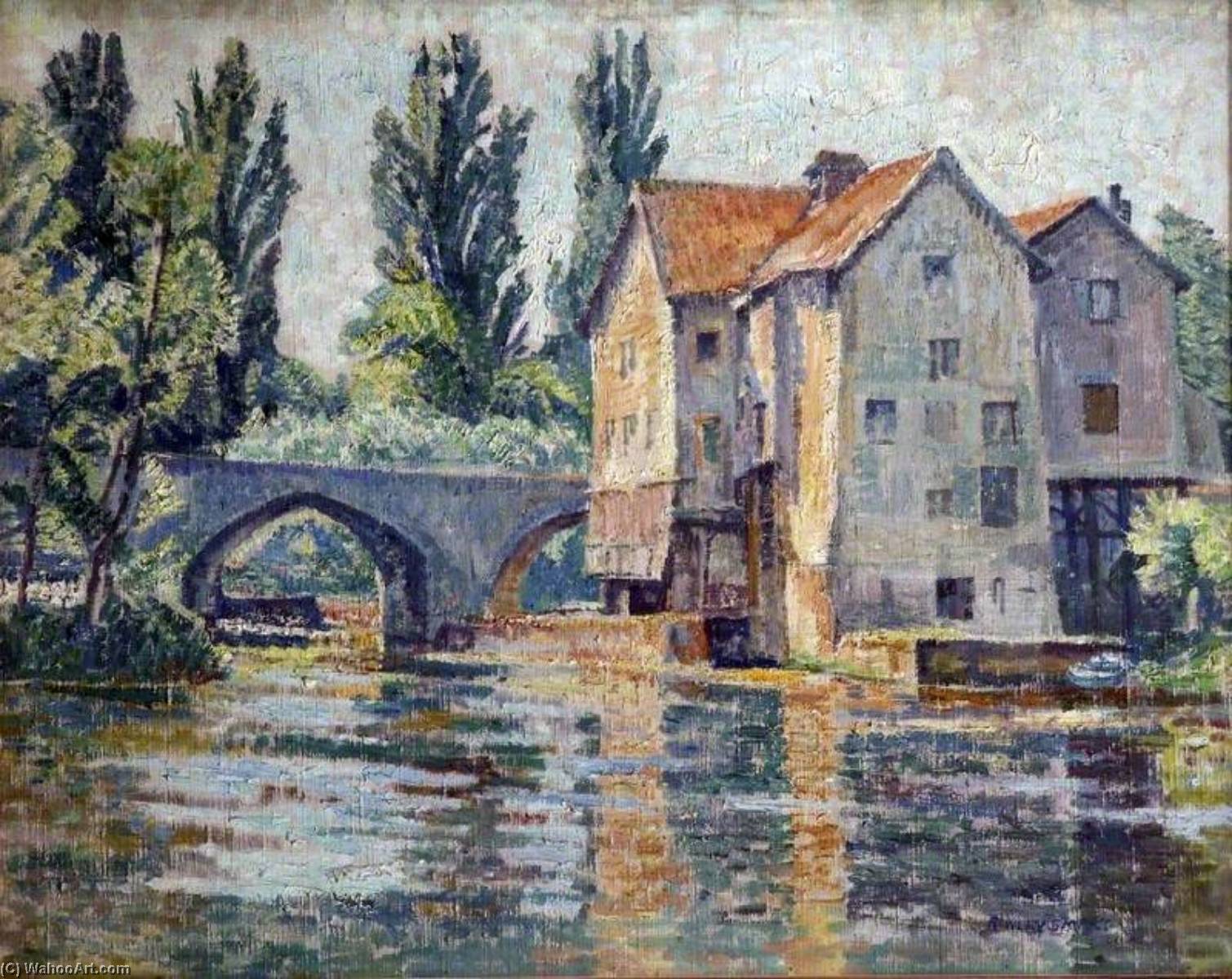 Wikioo.org - The Encyclopedia of Fine Arts - Painting, Artwork by Rowley Smart - The Mill, Moret sur Loing, France