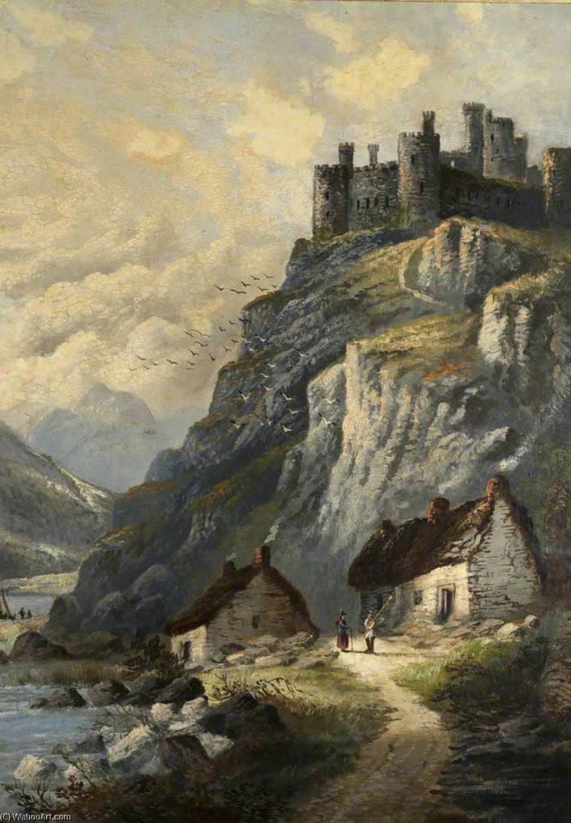 Wikioo.org - The Encyclopedia of Fine Arts - Painting, Artwork by Alfred Worthington - Harlech Castle