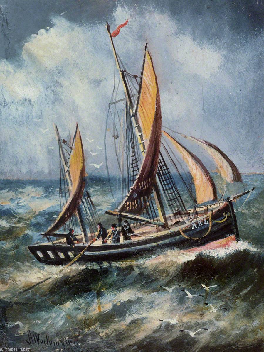 Wikioo.org - The Encyclopedia of Fine Arts - Painting, Artwork by Alfred Worthington - Aberystwyth Trawler