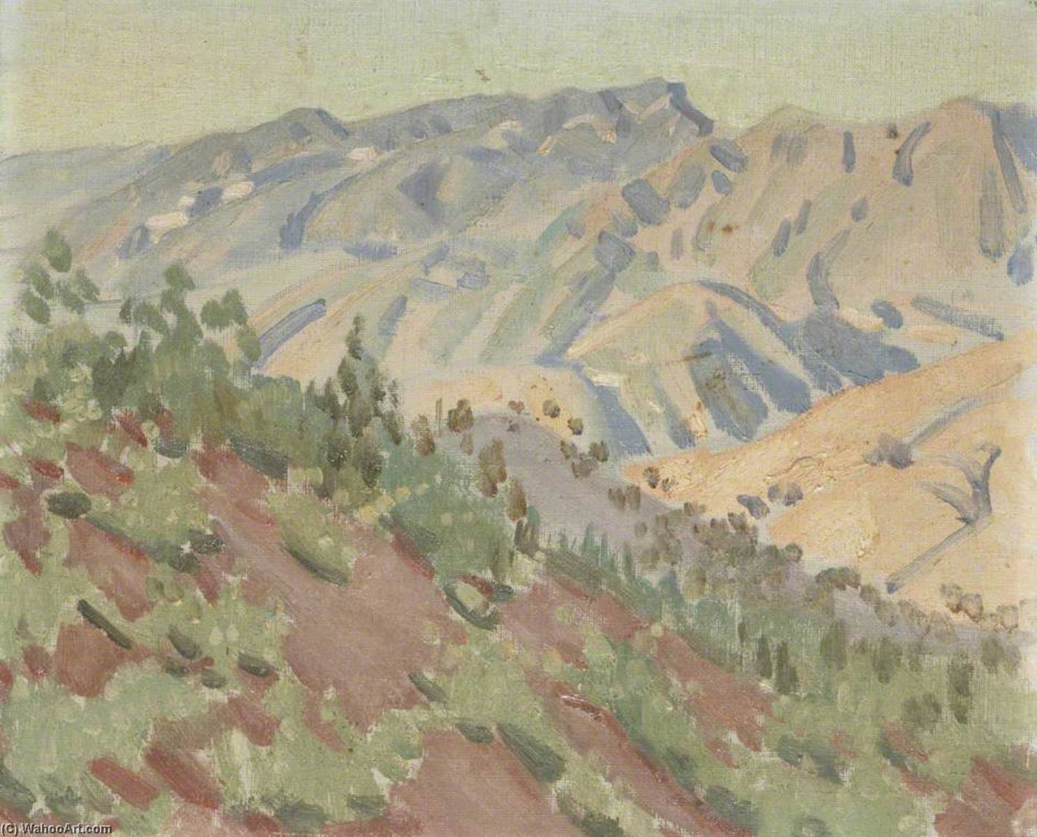 Wikioo.org - The Encyclopedia of Fine Arts - Painting, Artwork by Dora Altounyan - Mountains and Valleys Foothills of the Amanus