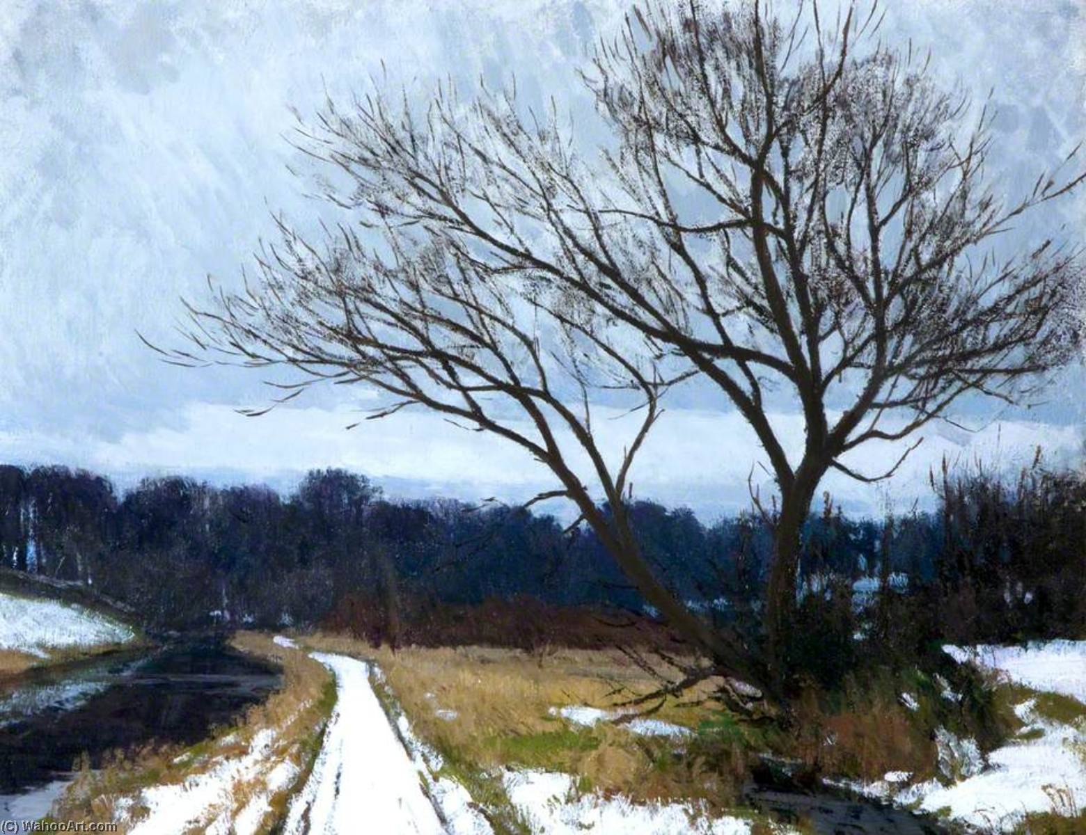 Wikioo.org - The Encyclopedia of Fine Arts - Painting, Artwork by Hans Iten - On the Lagan, Winter