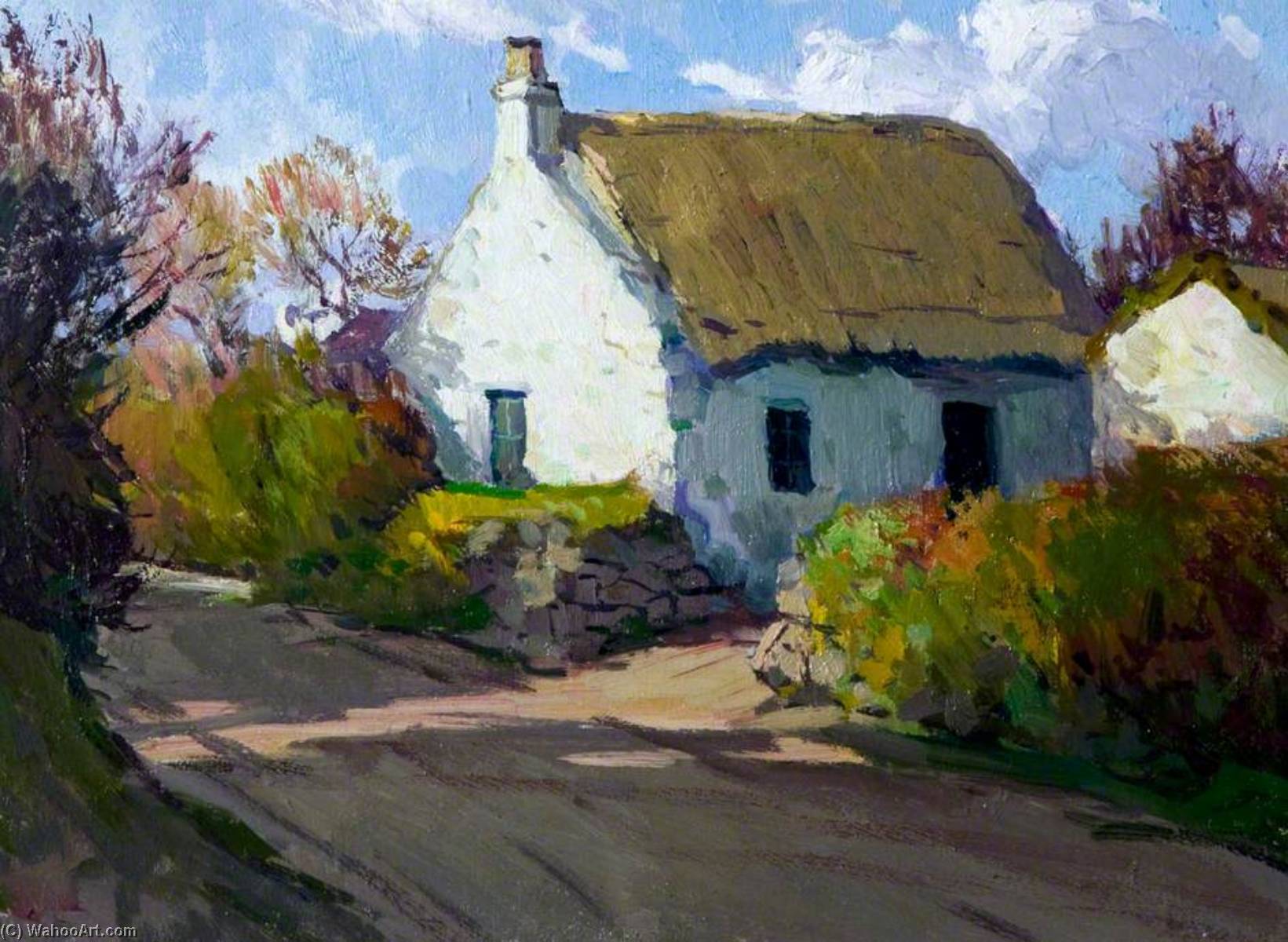 Wikioo.org - The Encyclopedia of Fine Arts - Painting, Artwork by Hans Iten - Old Thatched Cottage