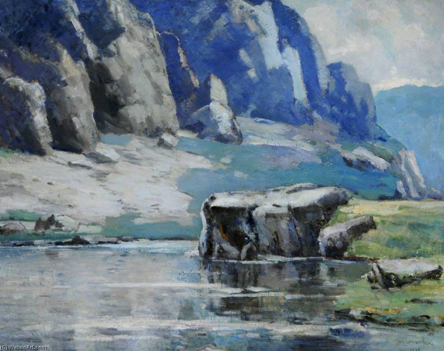 Wikioo.org - The Encyclopedia of Fine Arts - Painting, Artwork by Francis William Synge Le Maistre - Rocky Coastal Scene