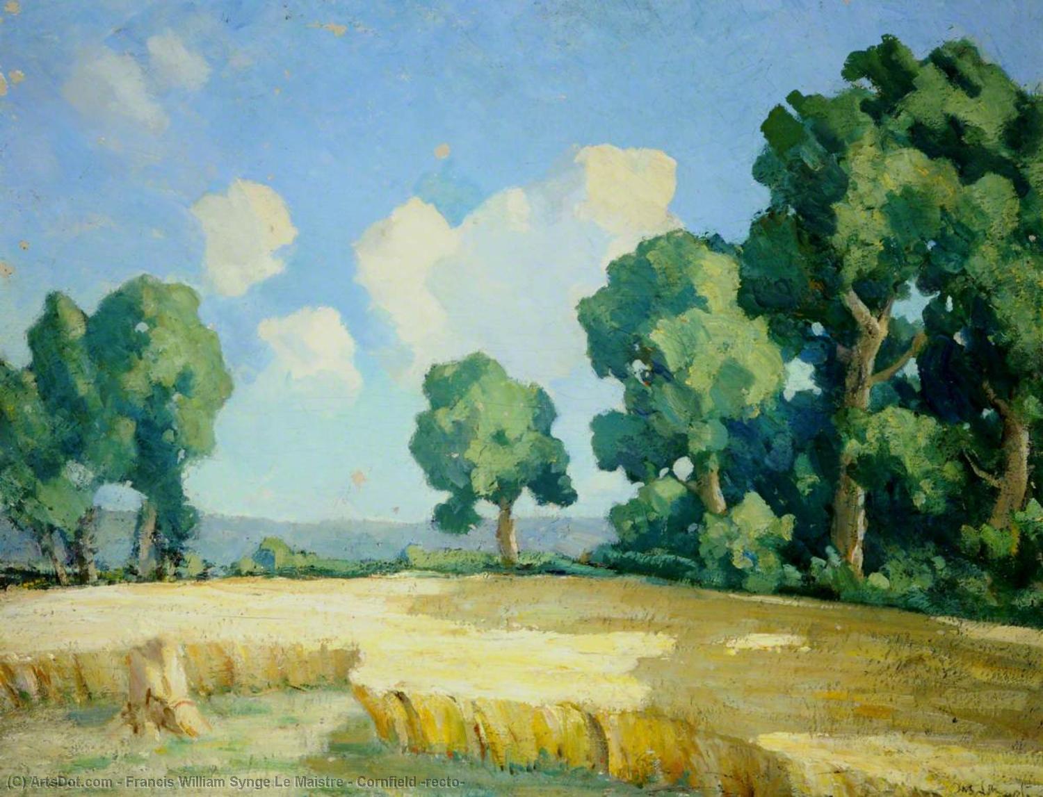 Wikioo.org - The Encyclopedia of Fine Arts - Painting, Artwork by Francis William Synge Le Maistre - Cornfield (recto)