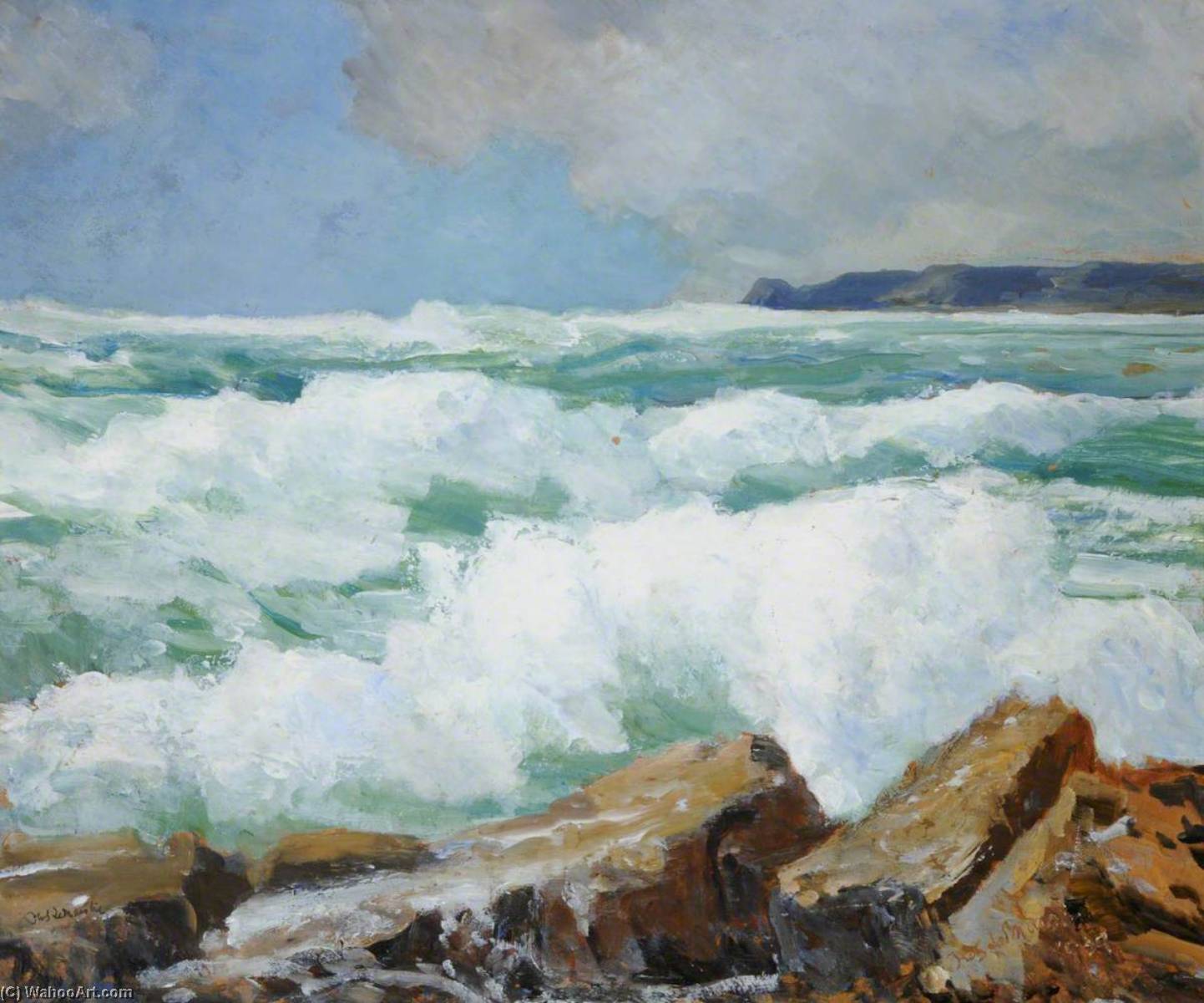 Wikioo.org - The Encyclopedia of Fine Arts - Painting, Artwork by Francis William Synge Le Maistre - Seascape