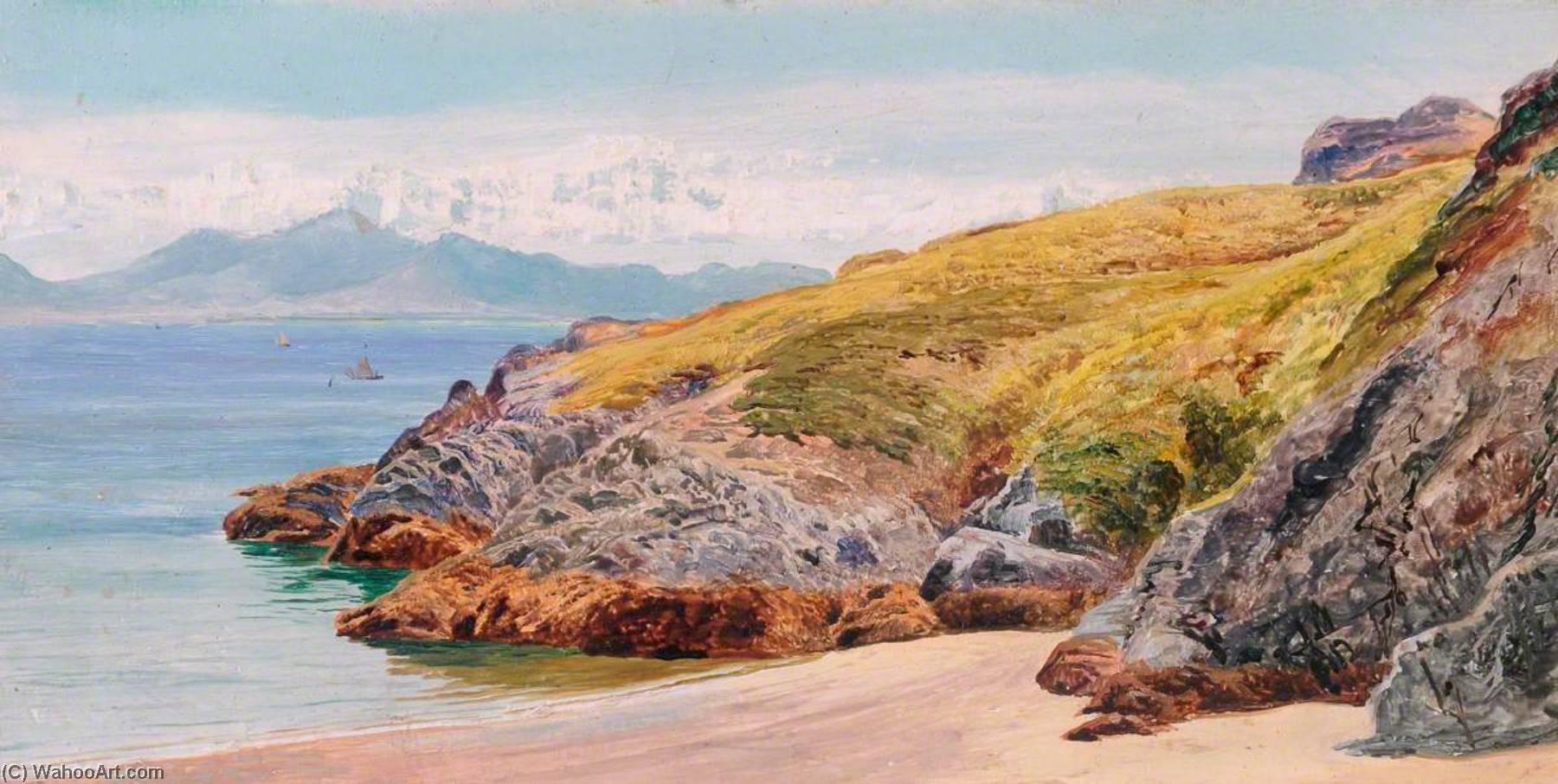 Wikioo.org - The Encyclopedia of Fine Arts - Painting, Artwork by Frederick William Hayes - Llanddwyn II