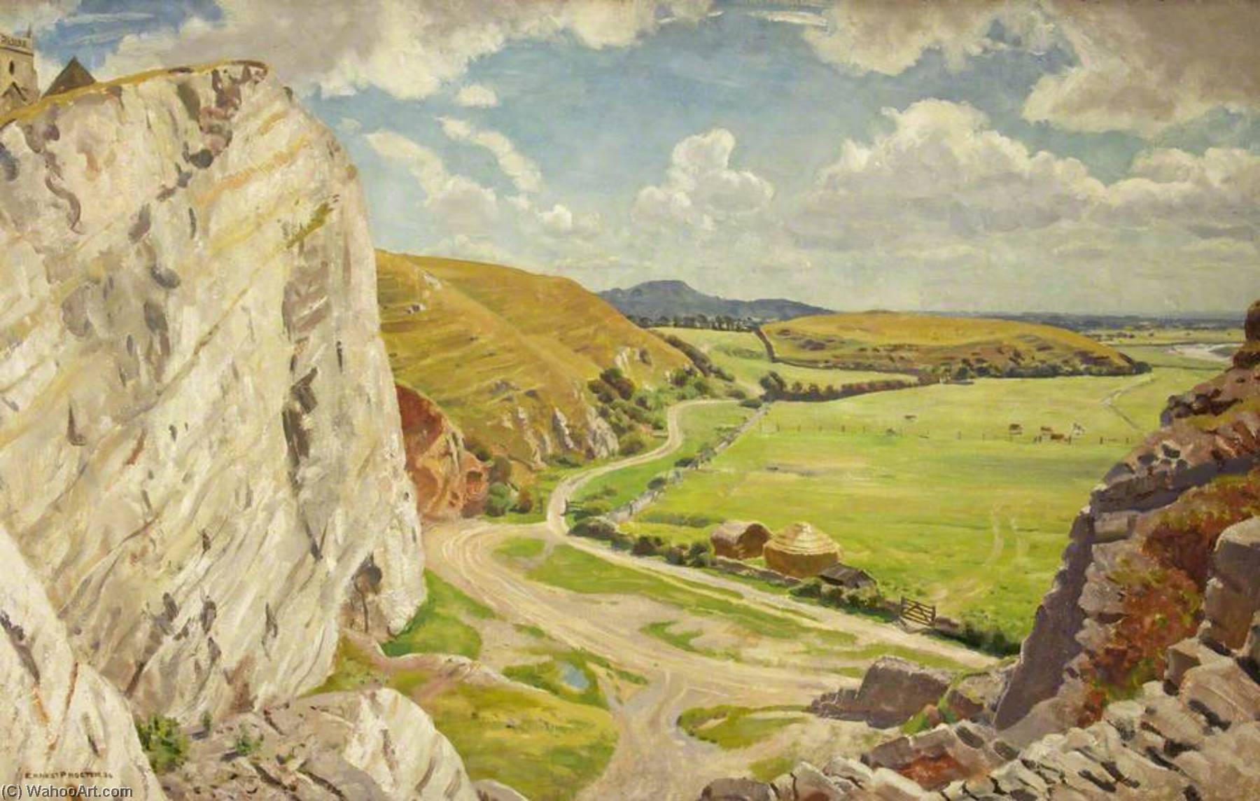 Wikioo.org - The Encyclopedia of Fine Arts - Painting, Artwork by Ernest Procter - Uphill from the North