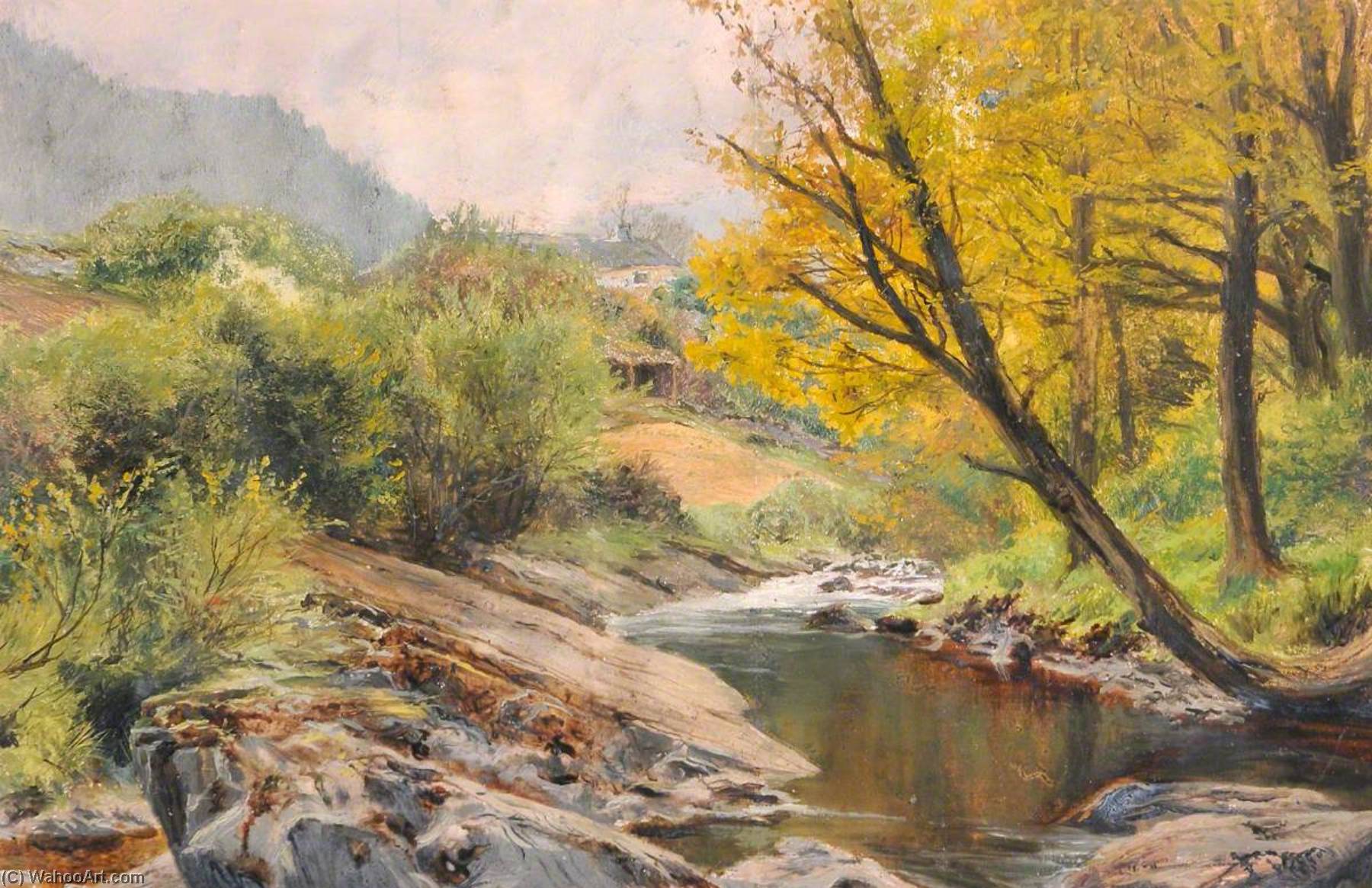 Wikioo.org - The Encyclopedia of Fine Arts - Painting, Artwork by Frederick William Hayes - On the Crafnant