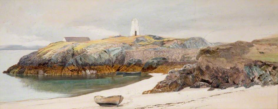 Wikioo.org - The Encyclopedia of Fine Arts - Painting, Artwork by Frederick William Hayes - The Lighthouse, Llanddwyn