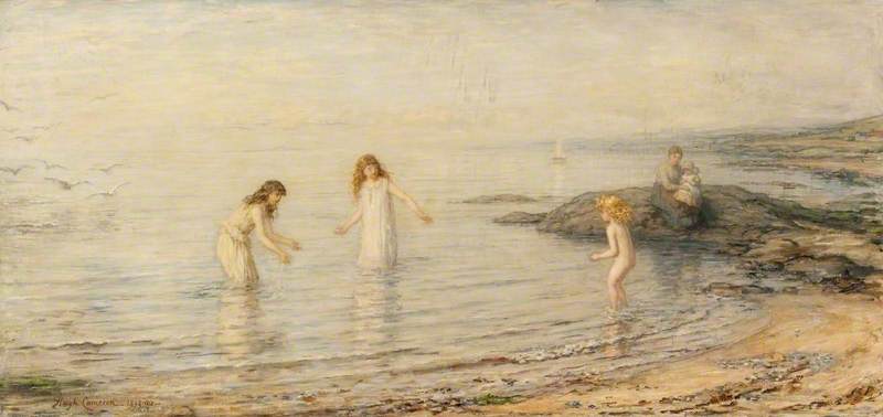 Wikioo.org - The Encyclopedia of Fine Arts - Painting, Artwork by Hugh Cameron Wilson - The Timid Bather