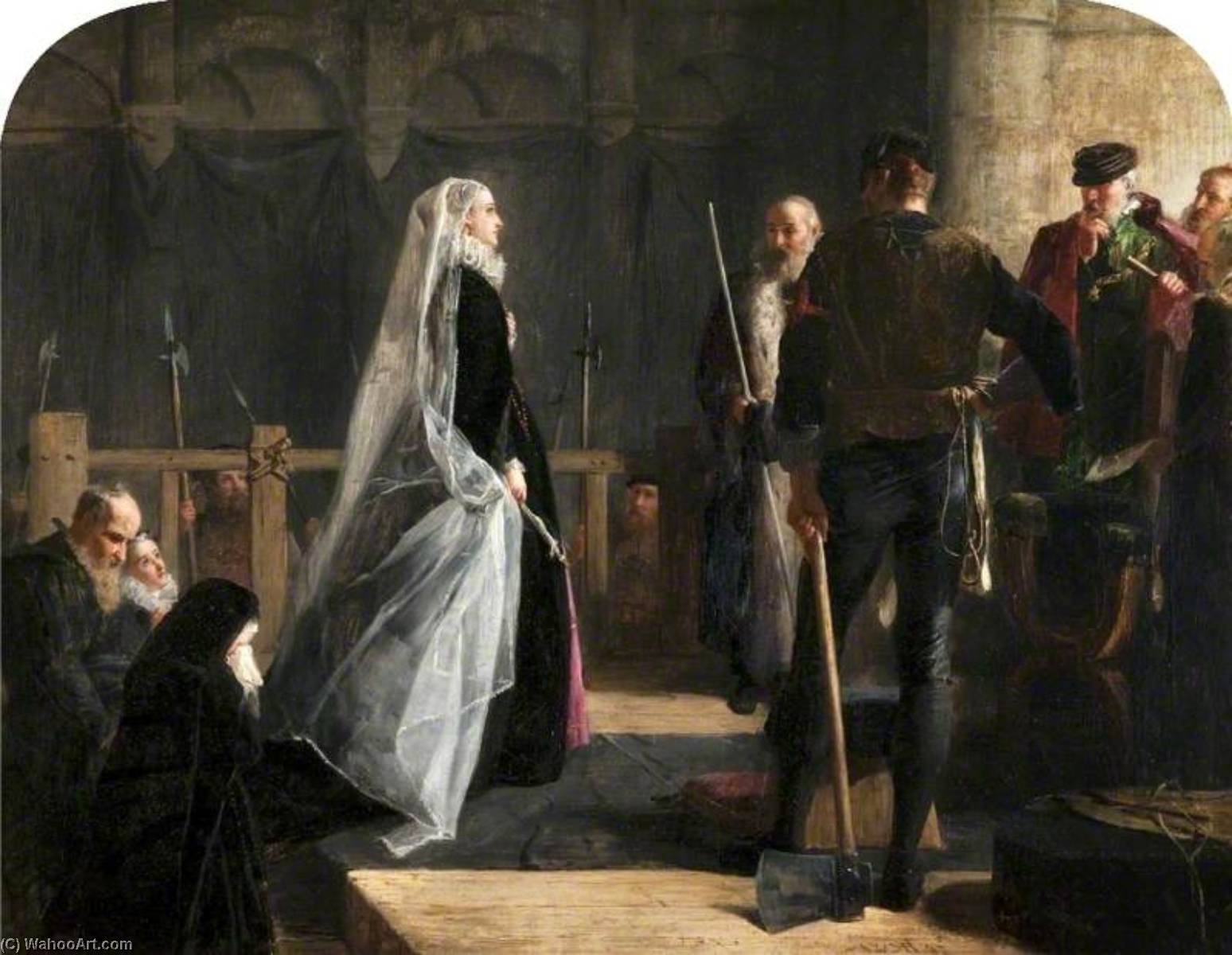 Wikioo.org - The Encyclopedia of Fine Arts - Painting, Artwork by Robert Inerarity Herdman - Execution of Mary, Queen of Scots