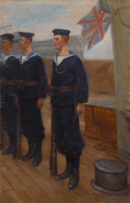 Wikioo.org - The Encyclopedia of Fine Arts - Painting, Artwork by Raymond Desvarreux - Three British Sailors