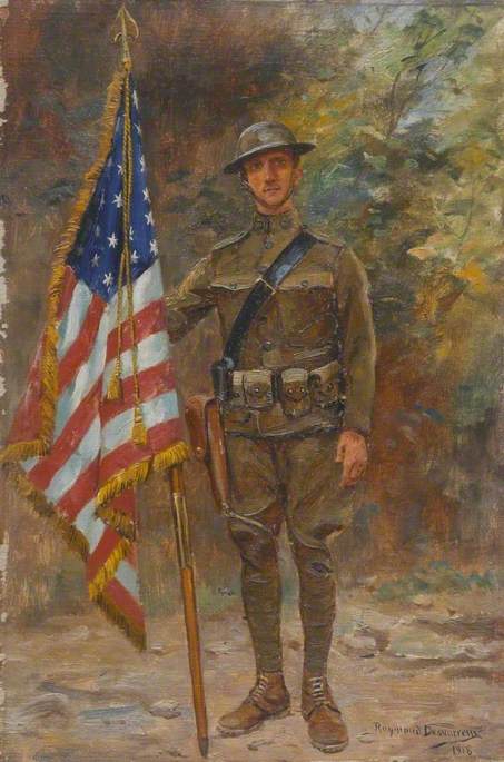 Wikioo.org - The Encyclopedia of Fine Arts - Painting, Artwork by Raymond Desvarreux - American Soldier