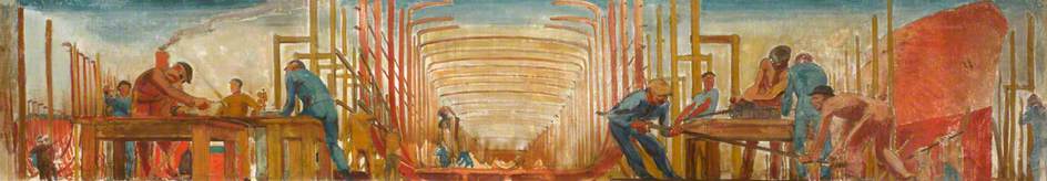 Wikioo.org - The Encyclopedia of Fine Arts - Painting, Artwork by Frank Charles Medworth - Design for the Portico at the Empire Exhibition