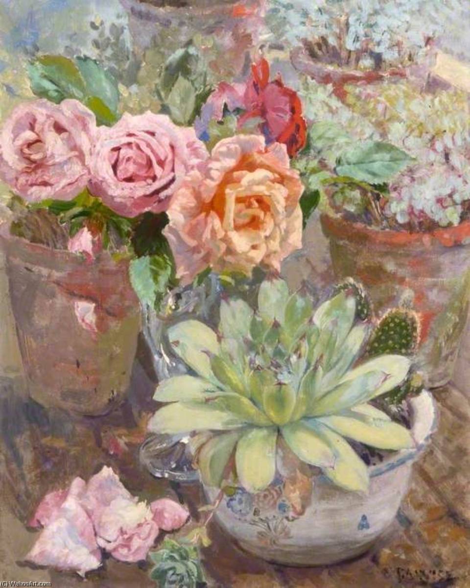 Wikioo.org - The Encyclopedia of Fine Arts - Painting, Artwork by Percival Arthur Wise - A Corner of the Greenhouse