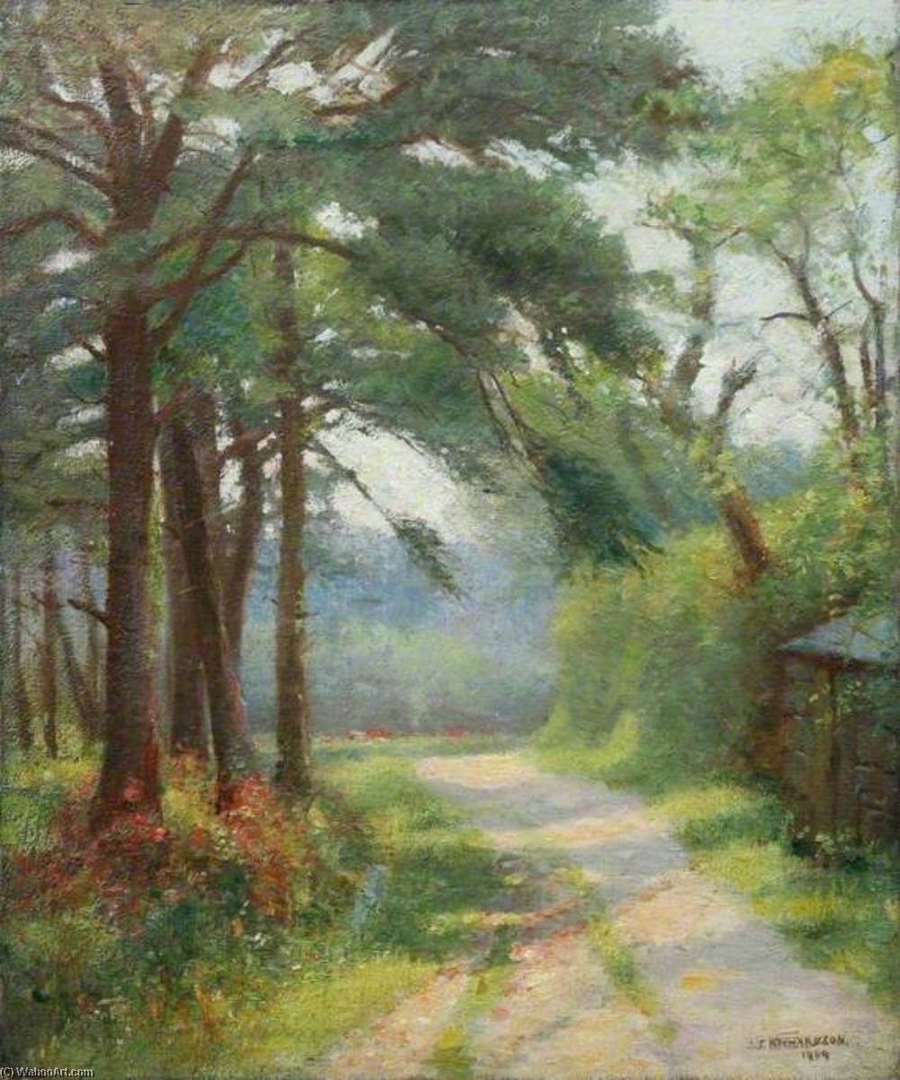Wikioo.org - The Encyclopedia of Fine Arts - Painting, Artwork by John Thomas Richardson - Path from Cuckoo Mills to Swanpool, Falmouth