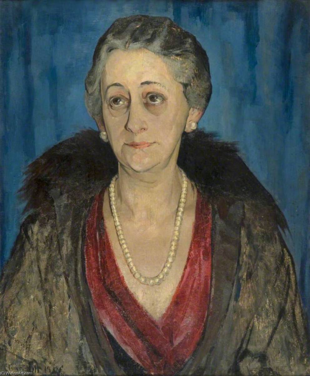 Wikioo.org - The Encyclopedia of Fine Arts - Painting, Artwork by Alexander Stuart Hill - Portrait of a Polish Lady (Baroness Posznanska)