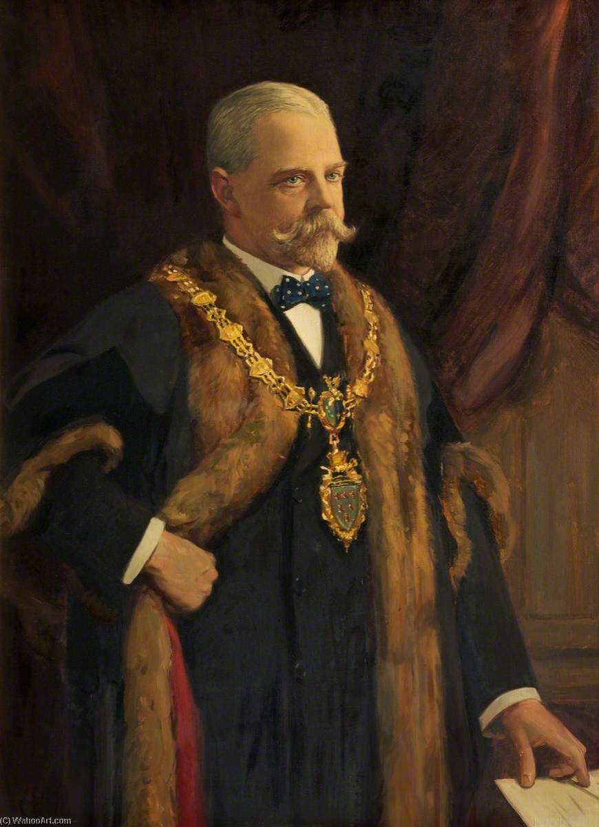 Wikioo.org - The Encyclopedia of Fine Arts - Painting, Artwork by John Archibald Alexander Berrie - Henry Roberts, Mayor of Warrington (1899–1901)