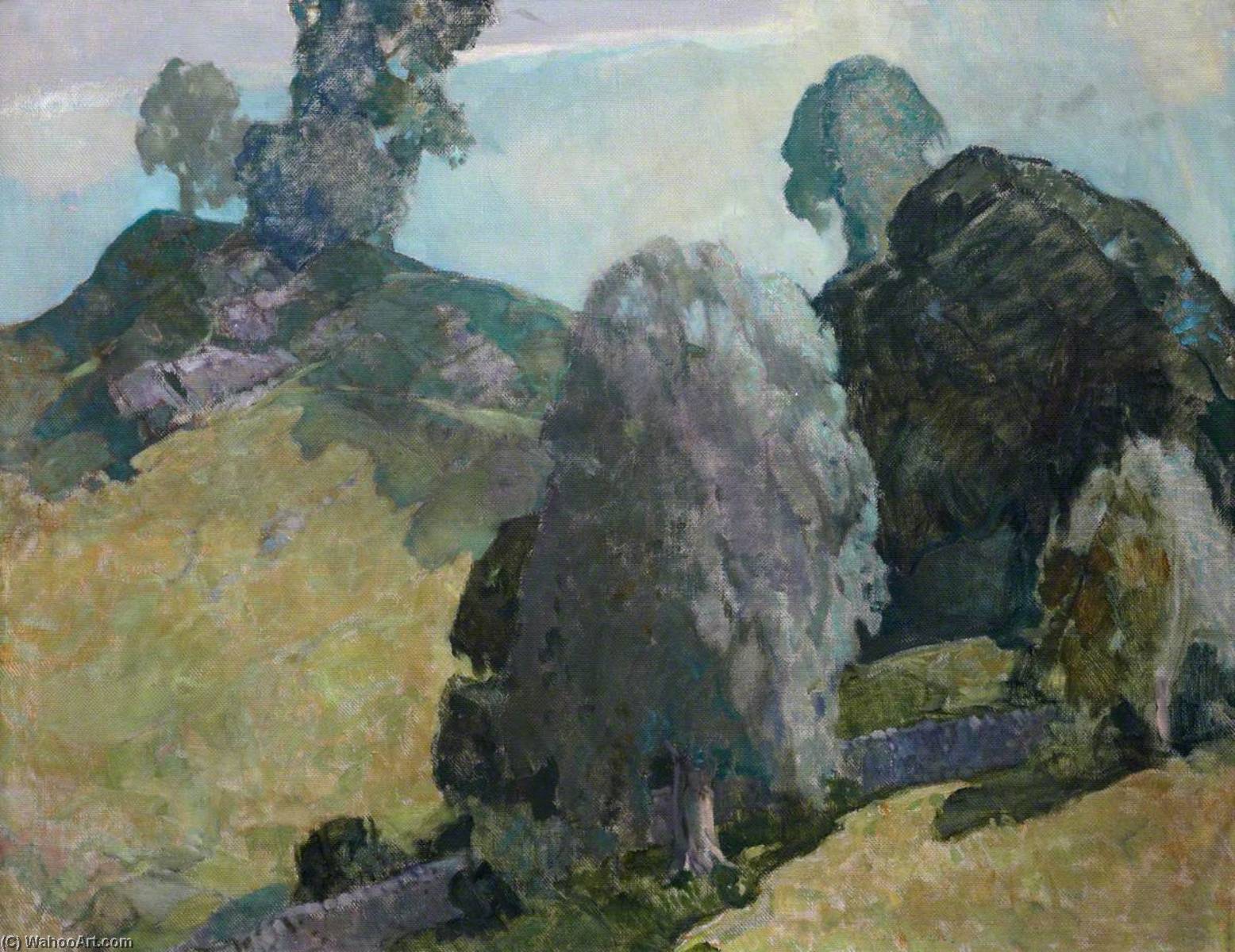Wikioo.org - The Encyclopedia of Fine Arts - Painting, Artwork by Alick Riddell Sturrock - Landscape at Little Borland