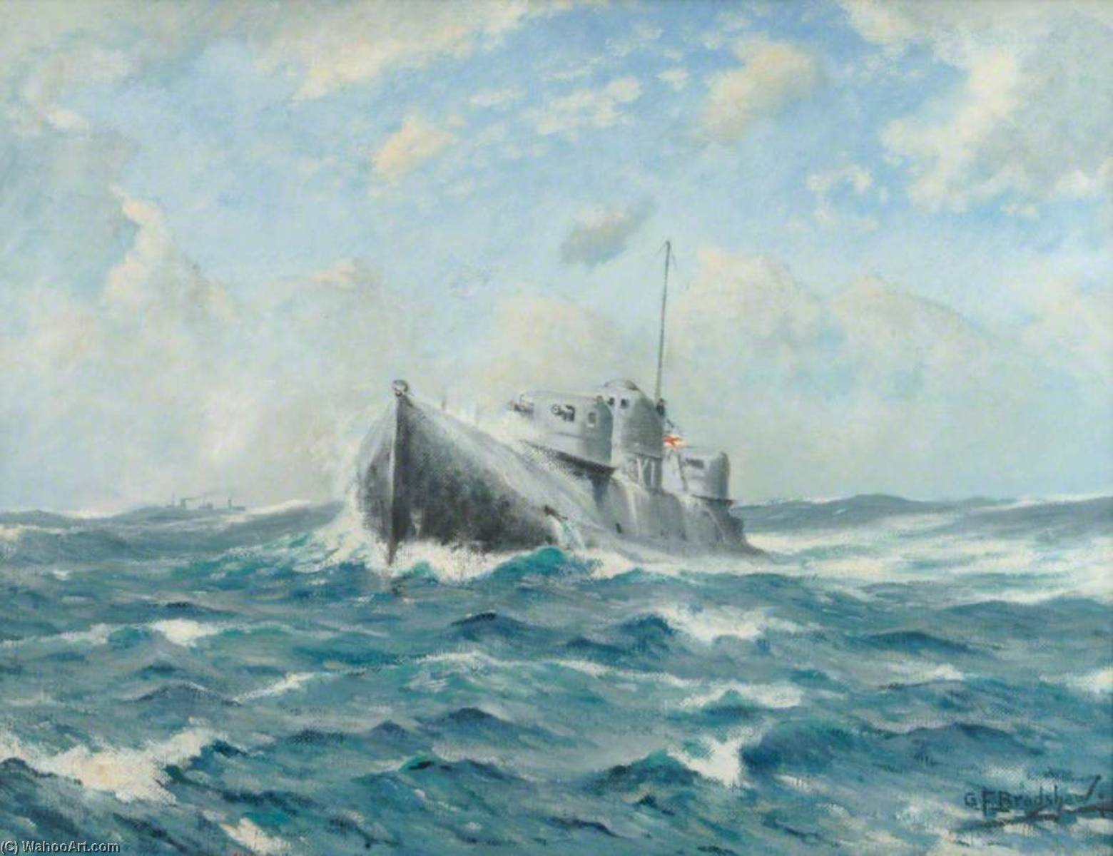 Wikioo.org - The Encyclopedia of Fine Arts - Painting, Artwork by George Fagan Bradshaw - HMS M 'XI'
