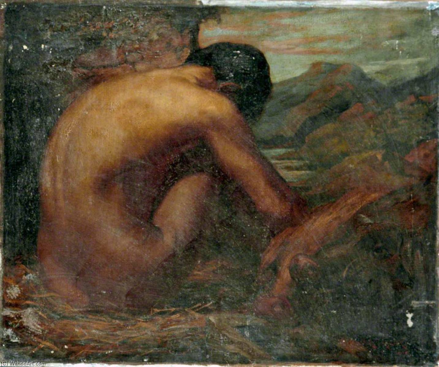 Wikioo.org - The Encyclopedia of Fine Arts - Painting, Artwork by Gilbert Rogers - Nude, Swineherd