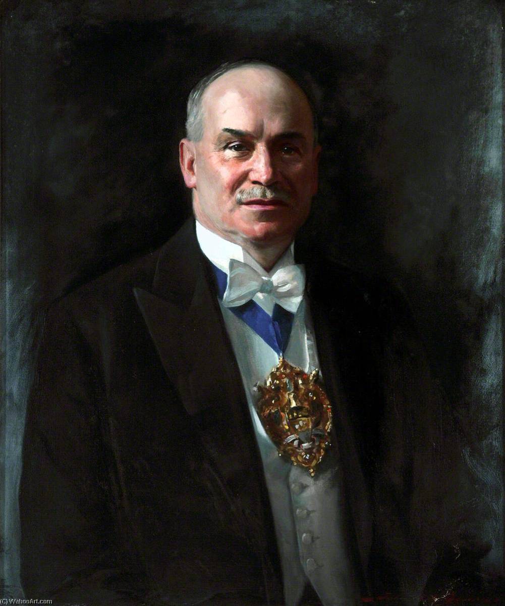 Wikioo.org - The Encyclopedia of Fine Arts - Painting, Artwork by John Archibald Alexander Berrie - D. P. Charlesworth, Mayor of Wallasey