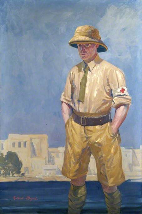 Wikioo.org - The Encyclopedia of Fine Arts - Painting, Artwork by Gilbert Rogers - A British Red Cross Society and Order of St John of Jerusalem Officer in Mesopotamia