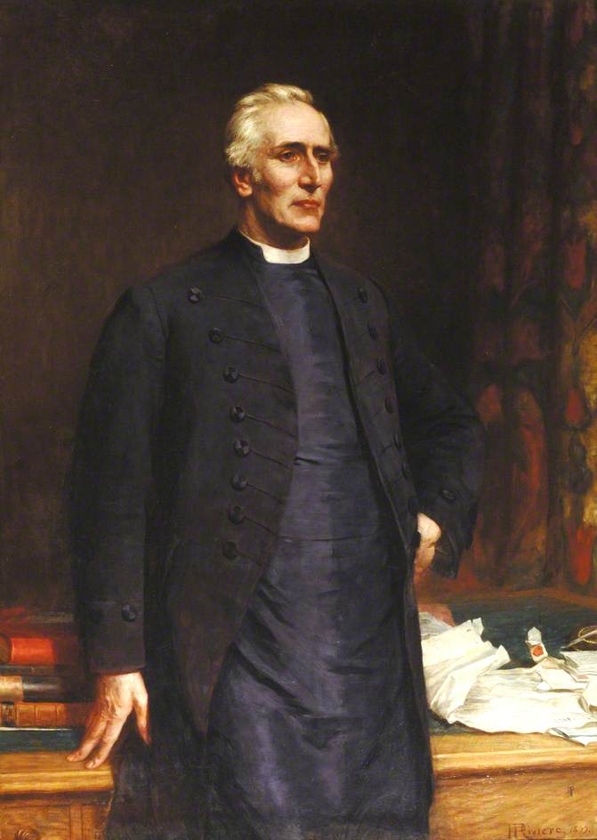 Wikioo.org - The Encyclopedia of Fine Arts - Painting, Artwork by Hugh Goldwin Riviere - John Percival (1834–1918), President of Trinity College and Bishop of Hereford