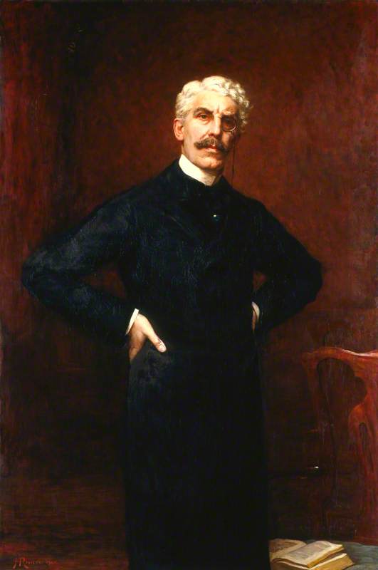 Wikioo.org - The Encyclopedia of Fine Arts - Painting, Artwork by Hugh Goldwin Riviere - Sir Squire Bancroft (Squire White Butterfield)