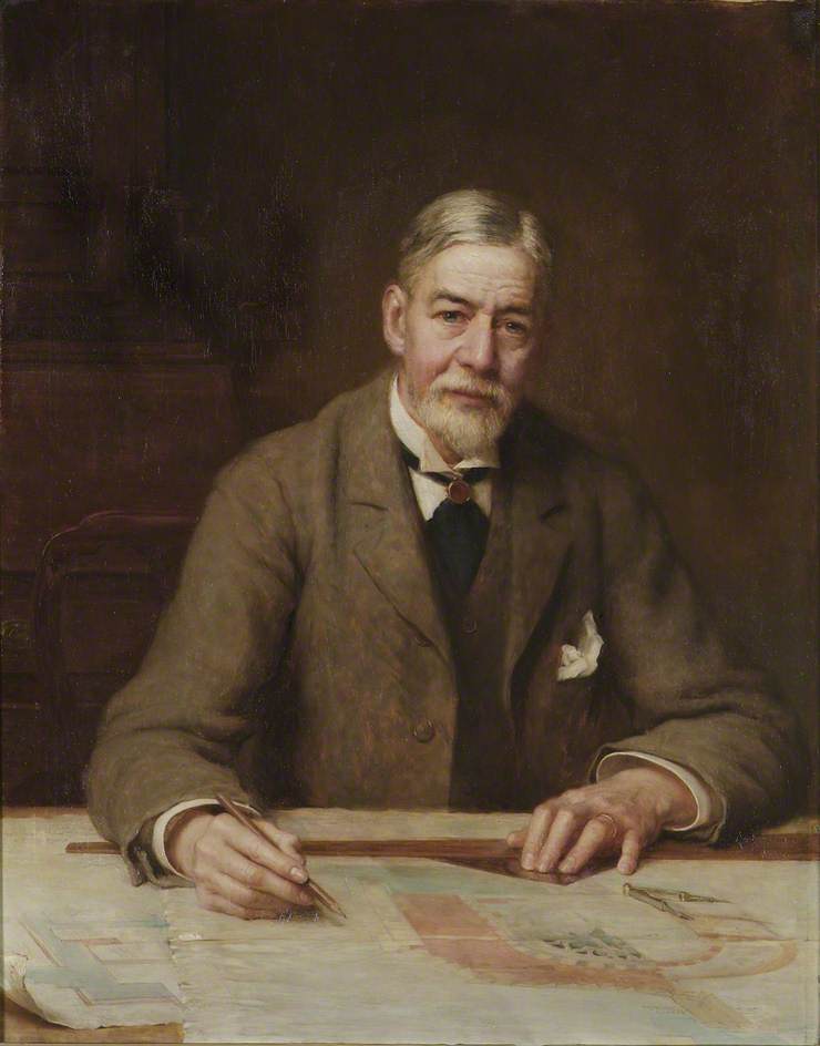 Wikioo.org - The Encyclopedia of Fine Arts - Painting, Artwork by Hugh Goldwin Riviere - Sir Thomas Graham Jackson (1835–1924), Scholar (1854), Fellow (1864), Honorary Fellow (1882)