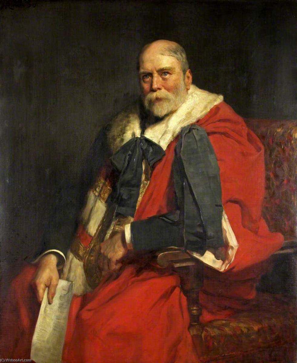 Wikioo.org - The Encyclopedia of Fine Arts - Painting, Artwork by Hugh Goldwin Riviere - The Right Honourable William Henry, Baron Winterstoke of Blagdon