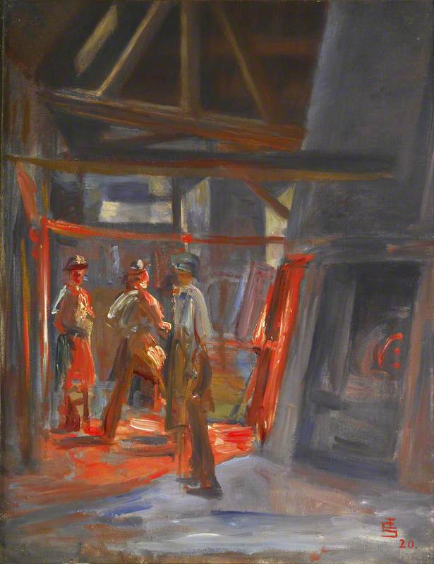 Wikioo.org - The Encyclopedia of Fine Arts - Painting, Artwork by Edgar Seligman - Whitefriars Glass Works, the Glass House