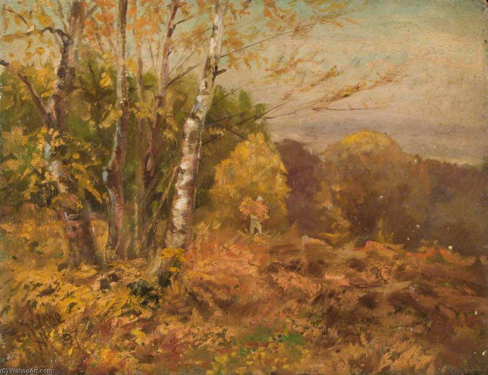 Wikioo.org - The Encyclopedia of Fine Arts - Painting, Artwork by William Henry Hope - Gathering Straw