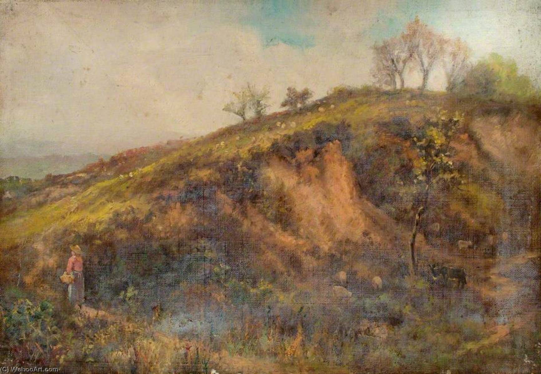 Wikioo.org - The Encyclopedia of Fine Arts - Painting, Artwork by William Henry Hope - On Addington Hills, Shirley, Surrey