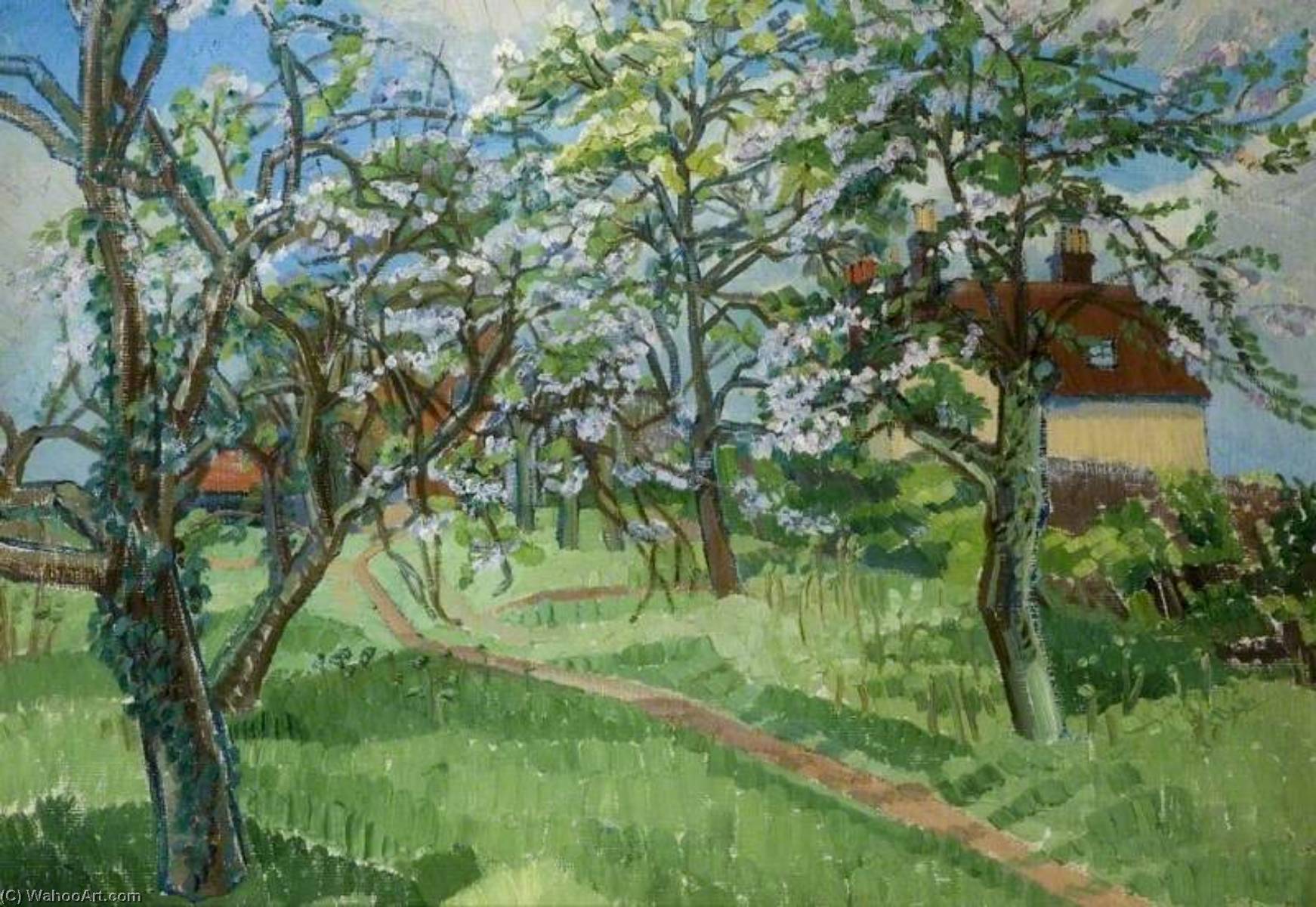 Wikoo.org - موسوعة الفنون الجميلة - اللوحة، العمل الفني Doris Boulton Maude - Orchard in Blossom