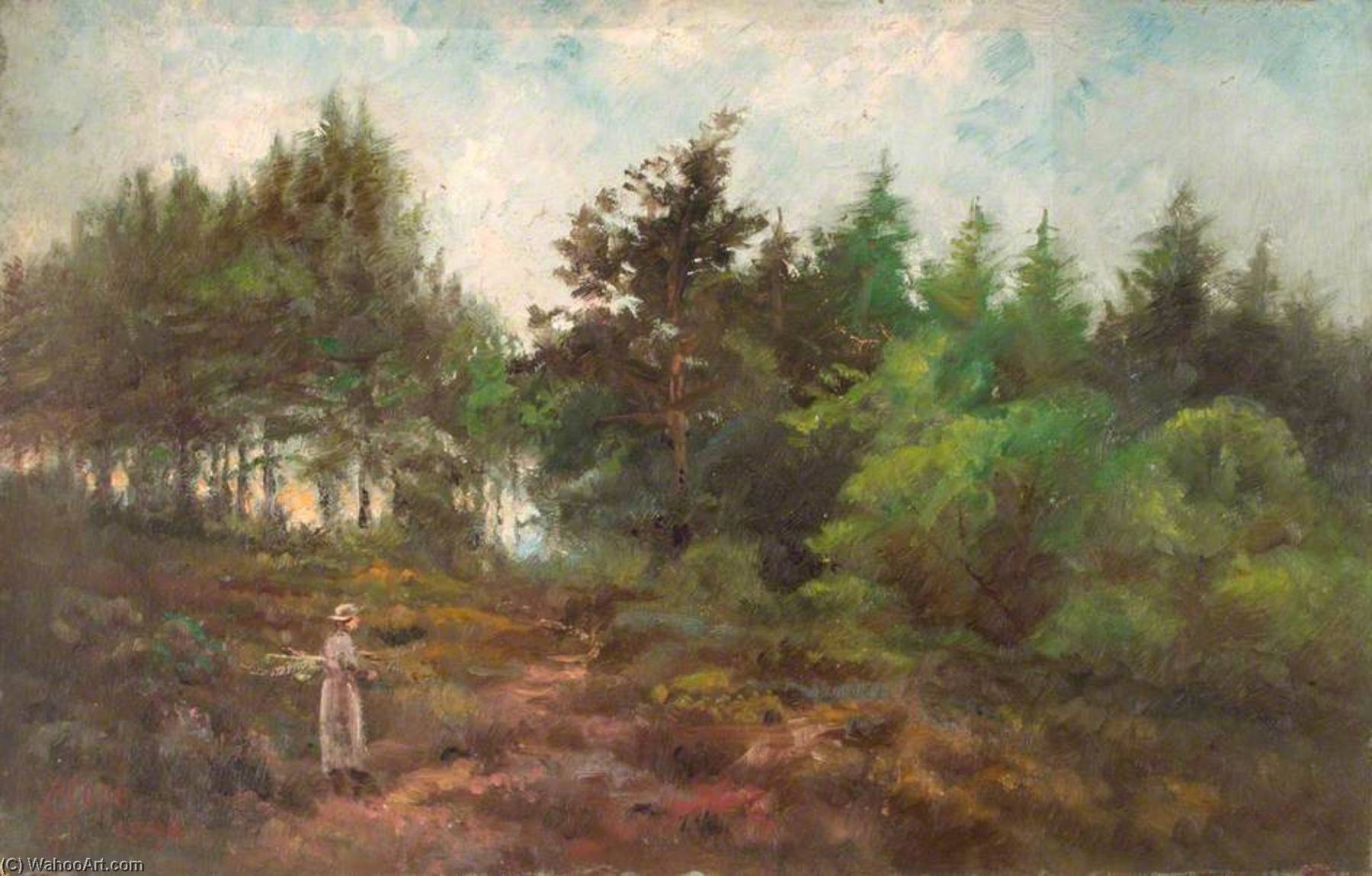 Wikioo.org - The Encyclopedia of Fine Arts - Painting, Artwork by William Henry Hope - On Croham Hurst, Croydon, Surrey