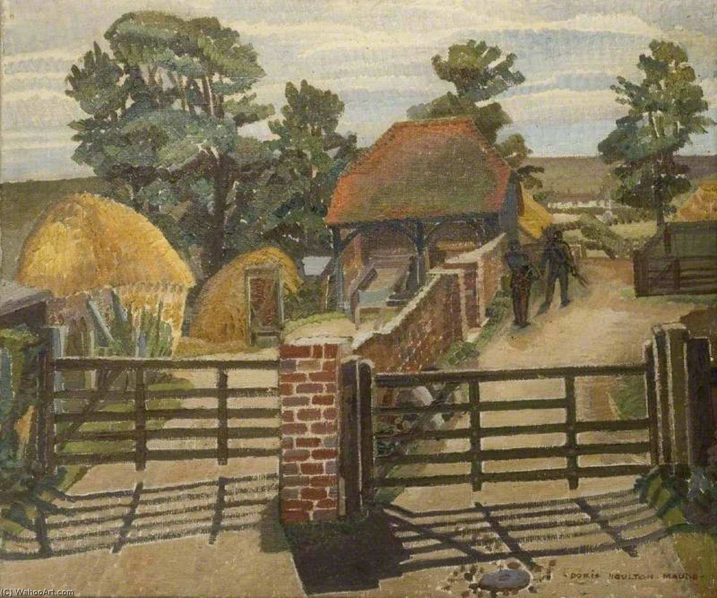 Wikioo.org - The Encyclopedia of Fine Arts - Painting, Artwork by Doris Boulton Maude - Farmyard, Fordingbridge