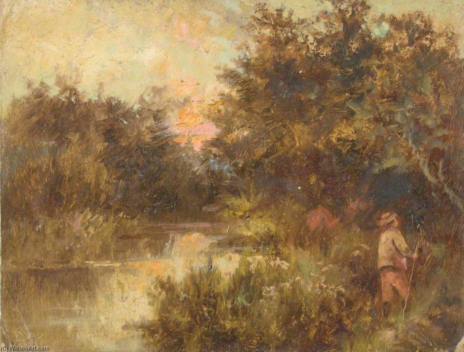 Wikioo.org - The Encyclopedia of Fine Arts - Painting, Artwork by William Henry Hope - Evening on the Wandle