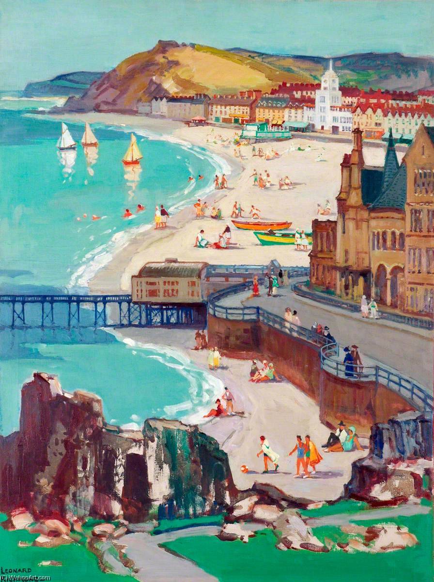 Wikioo.org - The Encyclopedia of Fine Arts - Painting, Artwork by Leonard Richmond - Aberystwyth (British Railways poster artwork)