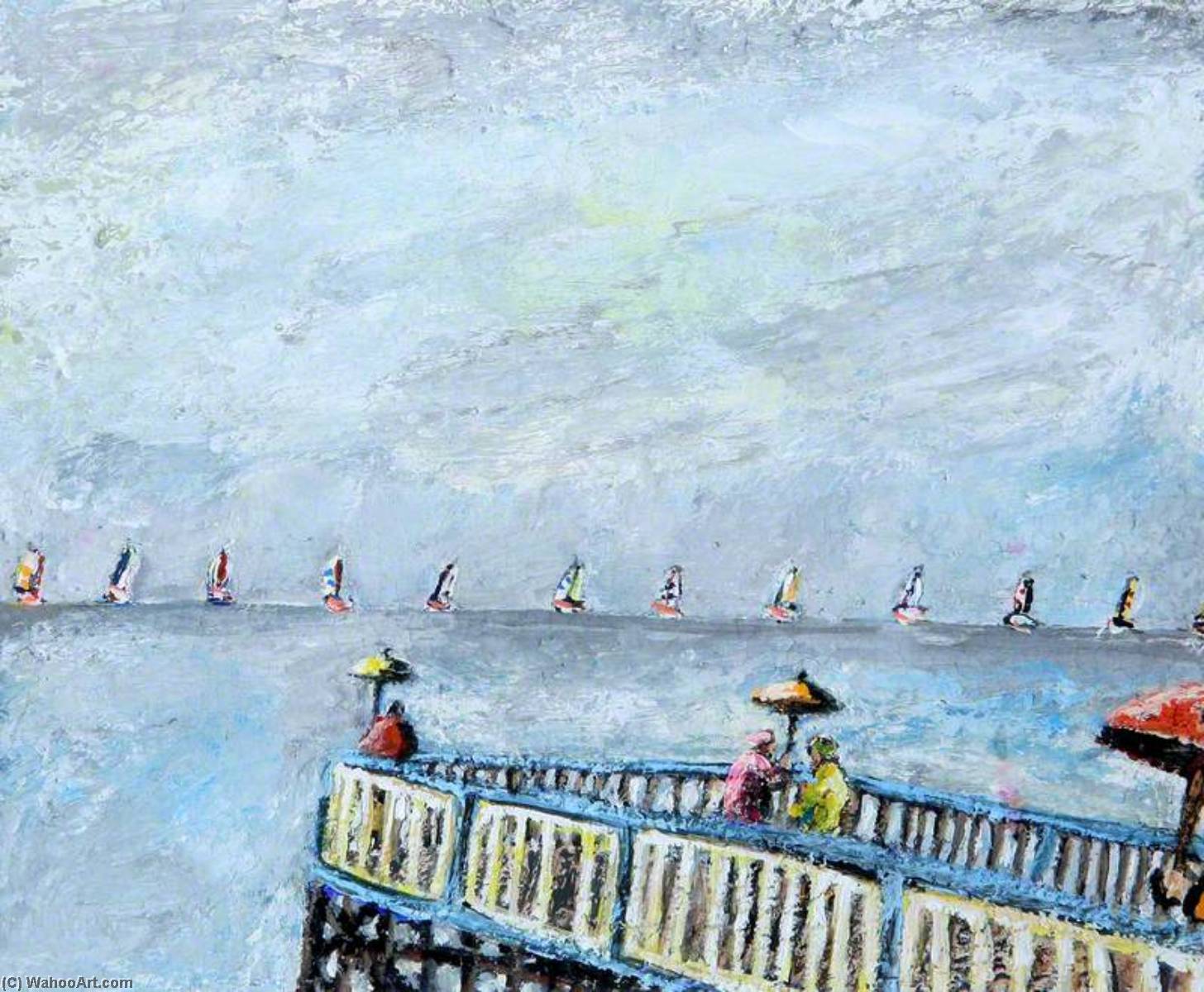 Wikioo.org - The Encyclopedia of Fine Arts - Painting, Artwork by Emrys Williams - On the Pier II