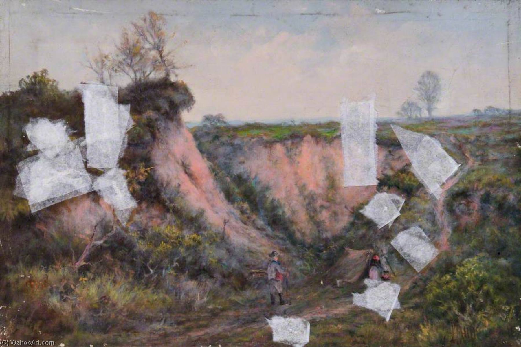Wikioo.org - The Encyclopedia of Fine Arts - Painting, Artwork by William Henry Hope - An Old Surrey Gravel Pit